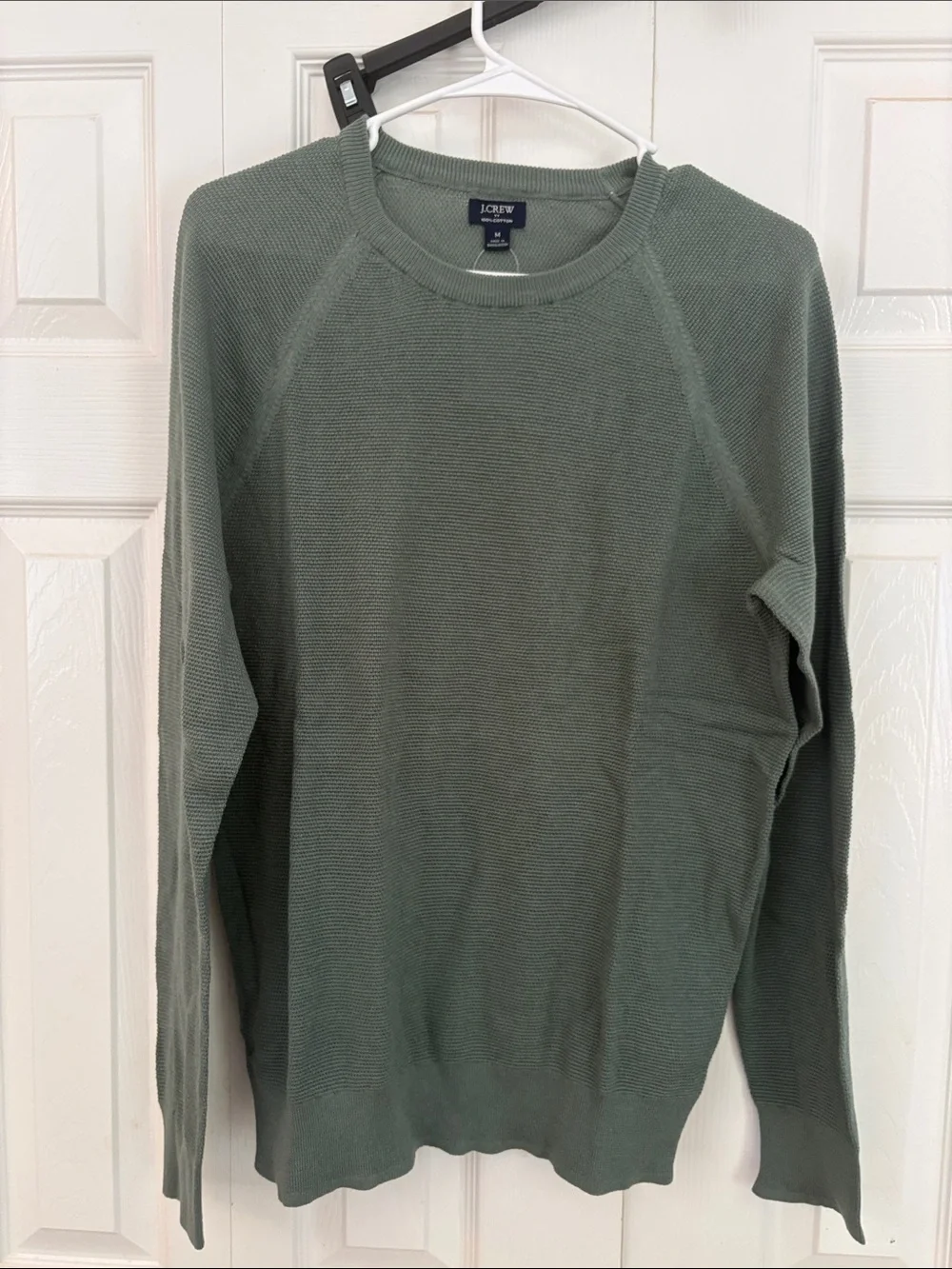 J. Crew Men's Crewneck Sweater in Olive Green